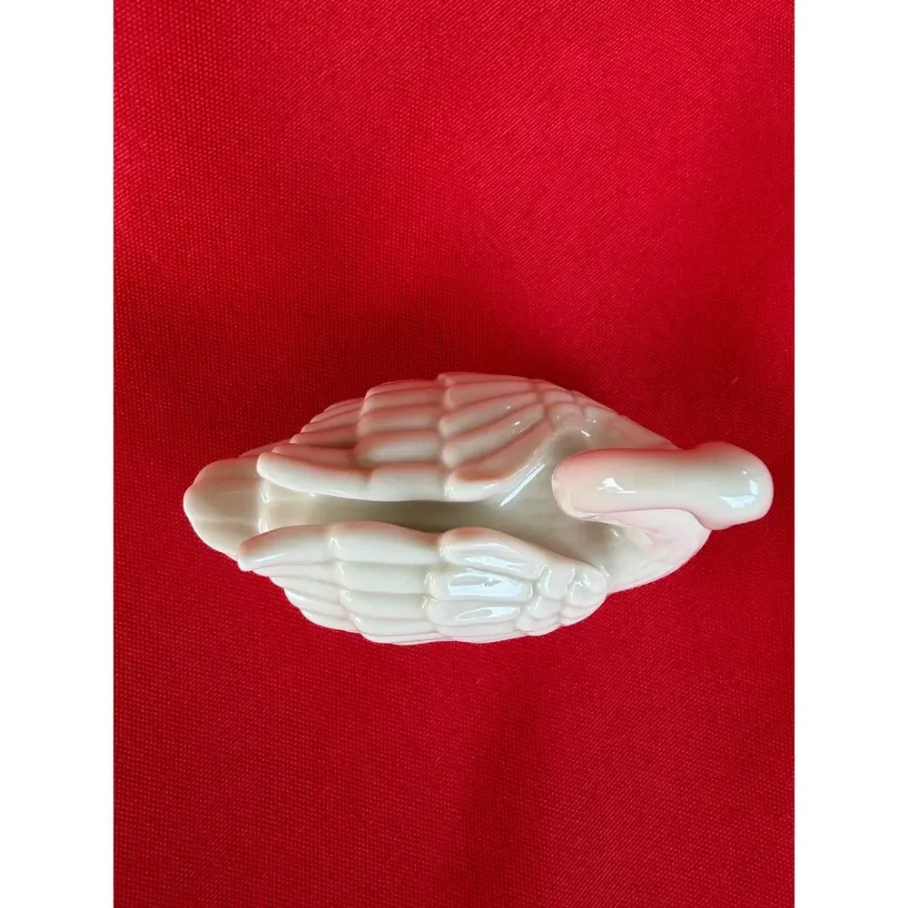 Vintage Lenox Porcelain Swan Place Card Holder Coquette Aesthetic 24K Gold Trim